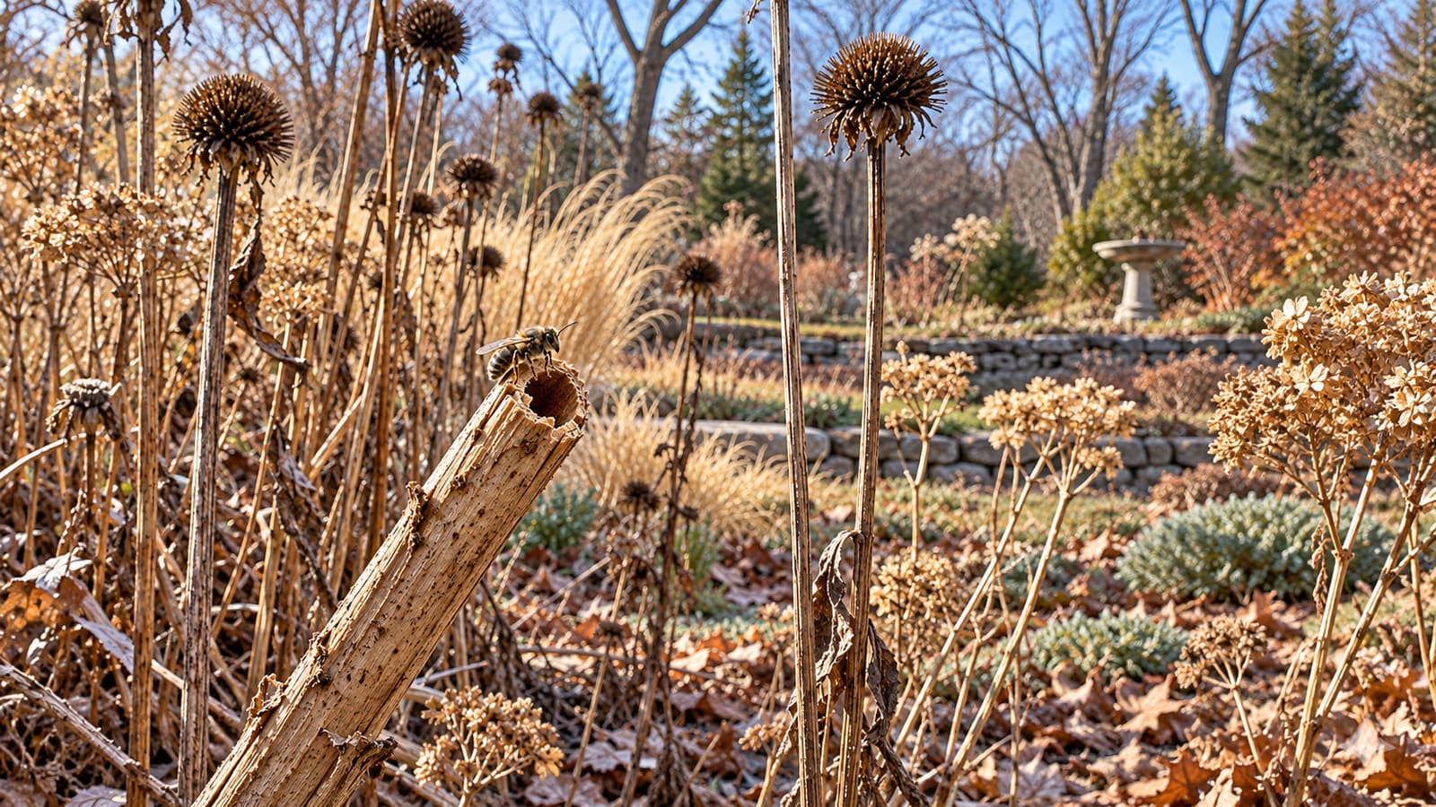 Leave Perennial Stems for Bees: A Better Cleanup Plan