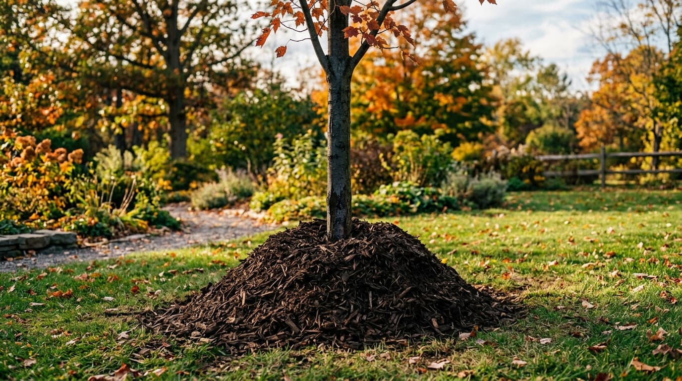 Why Mulch Volcanoes Rot Tree Trunks (Spread a Donut Ring)