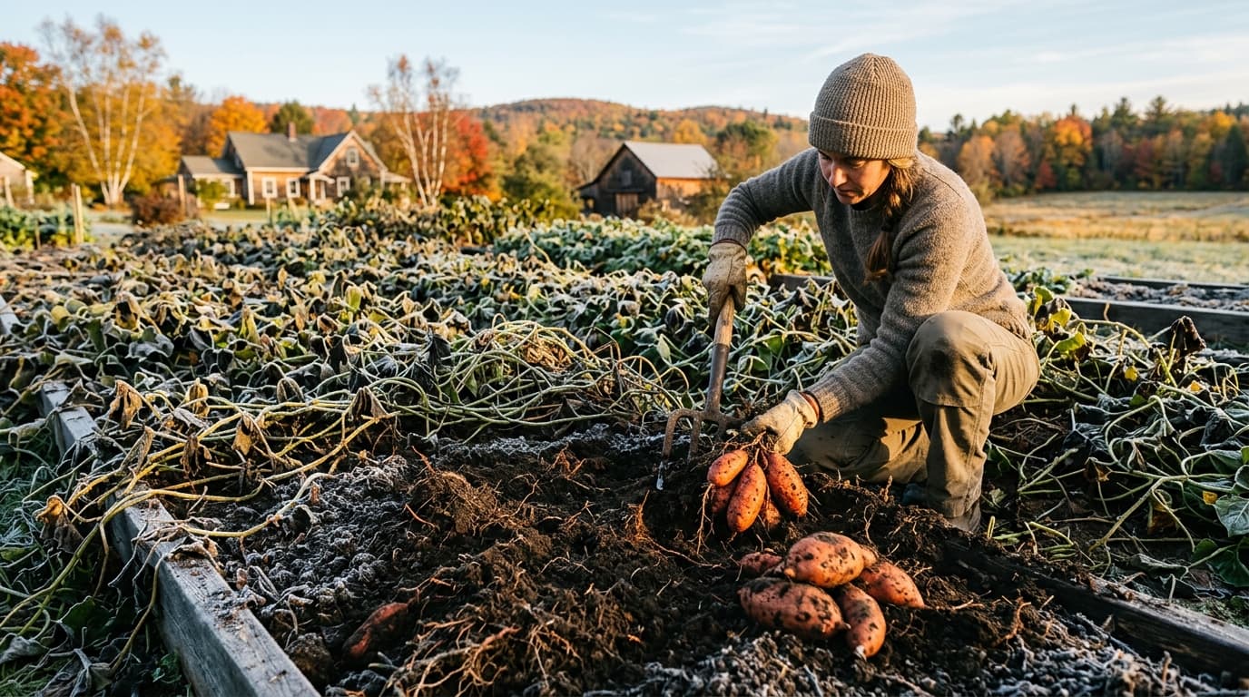 Frost Hit Your Sweet Potato Vines? Why You Must Dig the Same Day (Emergency Harvest Guide)